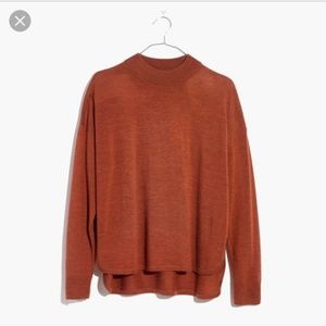 Madewell XS Mockneck Boxy Pullover Sweater